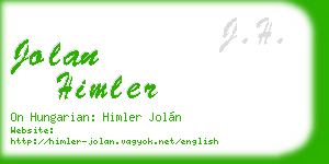jolan himler business card